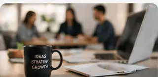 Small business digital strategy and website planning workspace